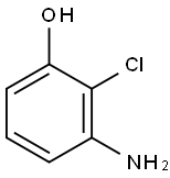 2-クロロ-3-アミノフェノール 化学構造式