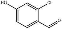 2-クロロ-4-ヒドロキシベンズアルデヒド 化学構造式