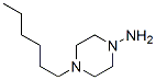 1-Piperazinamine,4-hexyl-(9CI) Structure