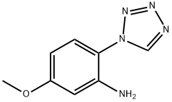 5-メトキシ-2-(1H-テトラゾール-1-イル)アニリン 化学構造式