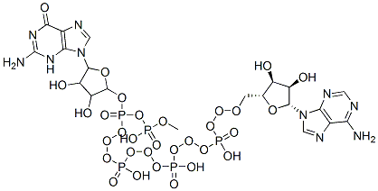 [(2R,3S,4R,5R)-5-(2-amino-6-oxo-3H-purin-9-yl)-3,4-dihydroxyoxolan-2-yl]methyl [[[[[(2R,3S,4R,5R)-5-(6-aminopurin-9-yl)-3,4-dihydroxyoxolan-2-yl]methoxy-hydroxyphosphoryl]oxy-hydroxyphosphoryl]oxy-hydroxyphosphoryl]oxy-hydroxyphosphoryl] hydrogen phosphate Structure