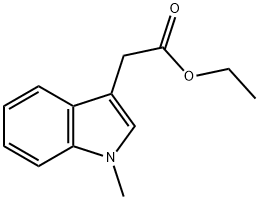 N-メチル-3-インドール酢酸エチル 化学構造式