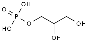 sn-グリセロール3-りん酸 化学構造式