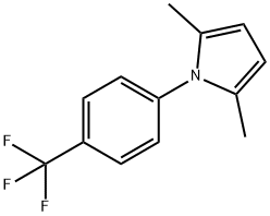 2,5-ジメチル-1-[4-(トリフルオロメチル)フェニル]ピロール 化学構造式