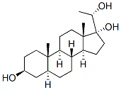 (20S)-5α-プレグナン-3β,17α,20-トリオール 化学構造式
