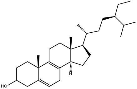 スチグマスタ-5,8-ジエン-3-オール 化学構造式