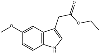 5-methoxy-1H-indol-3-ylacetic acid ethyl ester Struktur