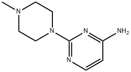 2-(4-甲基-1-哌嗪)-4-嘧啶胺, 57005-71-7, 结构式