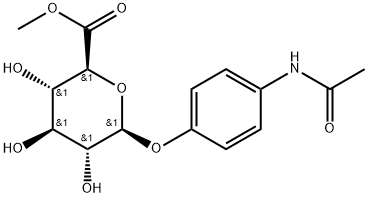 4-ACETAMIDOPHENYL B-D-GLUCOPYRANOSIDURONIC ACID, METHYL ESTER Struktur