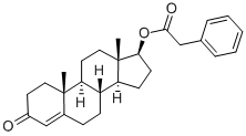 苯乙酸睾丸素, 5704-03-0, 结构式