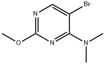 5-ブロモ-2-メトキシ-N,N-ジメチル-4-ピリミジンアミン 化学構造式