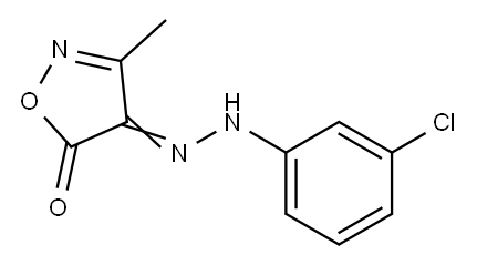 3-methylisoxazole-4,5-dione 4-[(3-chlorophenyl)hydrazone]  Structure