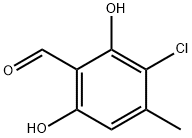 3-CHLORO-2,6-DIHYDROXY-4-METHYLBENZALDEHYDE 化学構造式