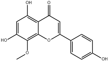 5,7,4'-trihydroxy-8-methoxyflavone Struktur