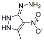 3H-Pyrazol-3-one,  1,2-dihydro-5-methyl-4-nitro-,  hydrazone  (9CI) Structure