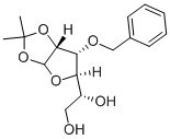3-O-ベンジル-1,2-O-イソプロピリデン-α-D-アロフラノース 化学構造式