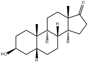 3β-ヒドロキシ-5β-アンドロスタン-17-オン 化学構造式