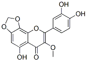 5-ヒドロキシ-8-(3,4-ジヒドロキシフェニル)-7-メトキシ-6H-1,3-ジオキソロ[4,5-h][1]ベンゾピラン-6-オン 化学構造式