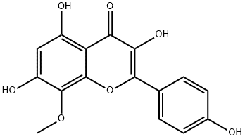 3,5,7-Trihydroxy-2-(4-hydroxyphenyl)-8-methoxy-4H-1-benzopyran-4-one Struktur