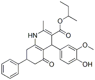 5710-37-2 butan-2-yl 4-(4-hydroxy-3-methoxy-phenyl)-2-methyl-5-oxo-7-phenyl-4,6, 7,8-tetrahydro-1H-quinoline-3-carboxylate