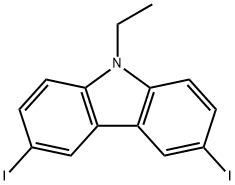 9-乙基-3,6-二碘-9H-咔唑, 57103-07-8, 结构式