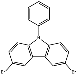 3,6-Dibromo-9-phenyl-9H-carbazole Struktur