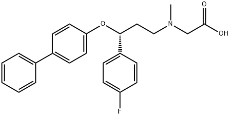 N-[(3R)-3-([1,1'-联苯]-4-氧基)-3-(4-氟苯基)丙基]-N-甲基甘氨酸,571147-18-7,结构式