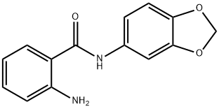 2-アミノ-N-(2H-1,3-ベンゾジオキソール-5-イル)ベンズアミド 化学構造式