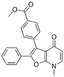 Benzoic  acid,  4-(4,7-dihydro-7-methyl-4-oxo-2-phenylfuro[2,3-b]pyridin-3-yl)-,  methyl  ester Struktur