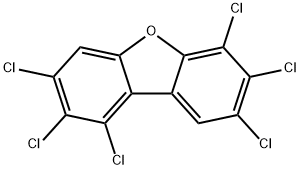 1,2,3,6,7,8-ヘキサクロロジベンゾフラン 化学構造式