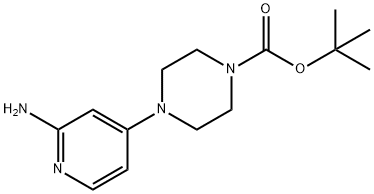 1-BOC-4-(2-氨基-4-吡啶基)哌嗪 结构式