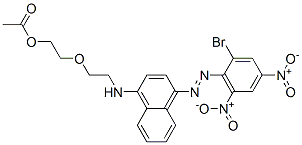 2-[2-[[4-[(2-bromo-4,6-dinitrophenyl)azo]-1-naphthyl]amino]ethoxy]ethyl acetate  Structure