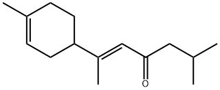 (E)-6-Methyl-2-(4-methyl-3-cyclohexen-1-yl)-2-hepten-4-one 结构式
