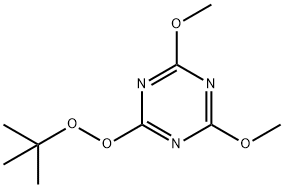 2-(tert-butyldioxy)-4,6-dimethoxy-1,3,5-triazine Struktur