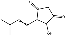 4-Hydroxy-5-(3-methyl-1-butenyl)-1,3-cyclopentanedione Structure