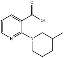 2-(3-メチル-1-ピペリジニル)ニコチン酸 化学構造式