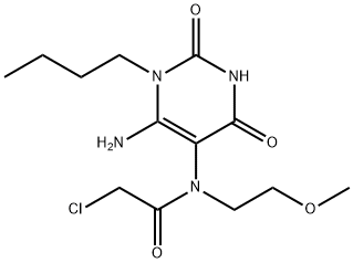 N-(6-Amino-1-butyl-2,4-dioxo-1,2,3,4-tetrahydro-pyrimidin-5-yl)-2-chloro-N-(2-methoxy-ethyl)-acetamide Structure