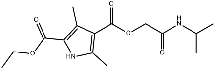 1H-Pyrrole-2,4-dicarboxylicacid,3,5-dimethyl-,2-ethyl4-[2-[(1-methylethyl)amino]-2-oxoethyl]ester(9CI) Structure