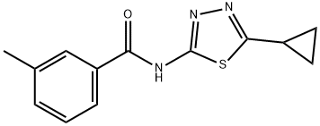 Benzamide, N-(5-cyclopropyl-1,3,4-thiadiazol-2-yl)-3-methyl- (9CI) Structure