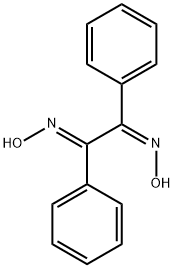 (1E,2Z)-1,2-ジフェニル-1,2-エタンジオンジオキシム 化学構造式