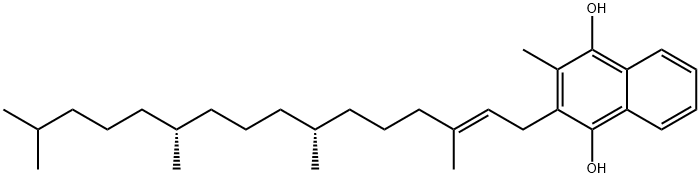 二氢维他命 K1,572-96-3,结构式