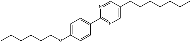 5-ヘプチル-2-(4-ヘキシルオキシフェニル)ピリミジン 化学構造式