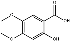 2-HYDROXY-4,5-DIMETHOXY BENZOIC ACID Struktur