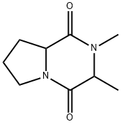 Pyrrolo[1,2-a]pyrazine-1,4-dione, hexahydro-2,3-dimethyl- (9CI) Structure
