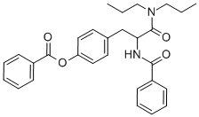 alpha-(Benzoylamino)-4-(benzoyloxy)-N,N-dipropylbenzenepropanamide Structure