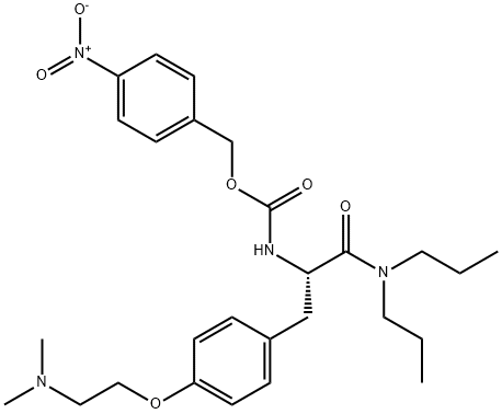 [(S)-1-[[4-[2-(Dimethylamino)ethoxy]phenyl]methyl]-2-(dipropylamino)-2-oxoethyl]carbamic acid p-nitrobenzyl ester Structure