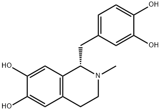 (S)-1-[(3,4-dihydroxyphenyl)methyl]-1,2,3,4-tetrahydro-2-methylisoquinoline-6,7-diol Structure