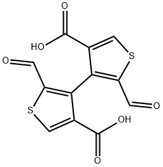 2,2'-Diformyl(3,3'-bithiophene)-4,4'-dicarboxylicacid 结构式
