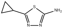 2-アミノ-5-シクロプロピル-1,3,4-チアジアゾール 化学構造式