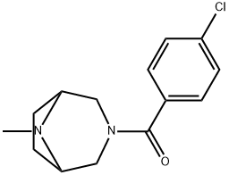 3-(p-Chlorobenzoyl)-8-methyl-3,8-diazabicyclo[3.2.1]octane Struktur